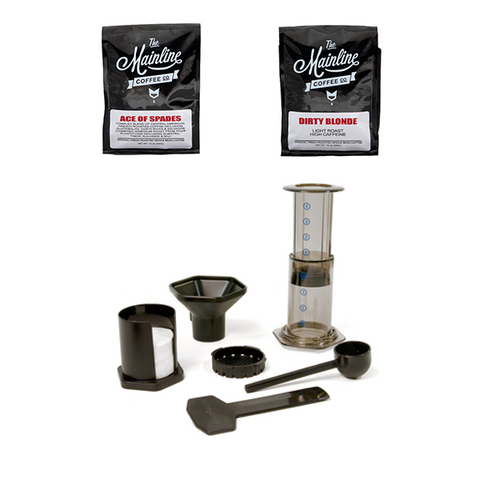 Aeropress Brewing Kit with 2- 12oz Coffees